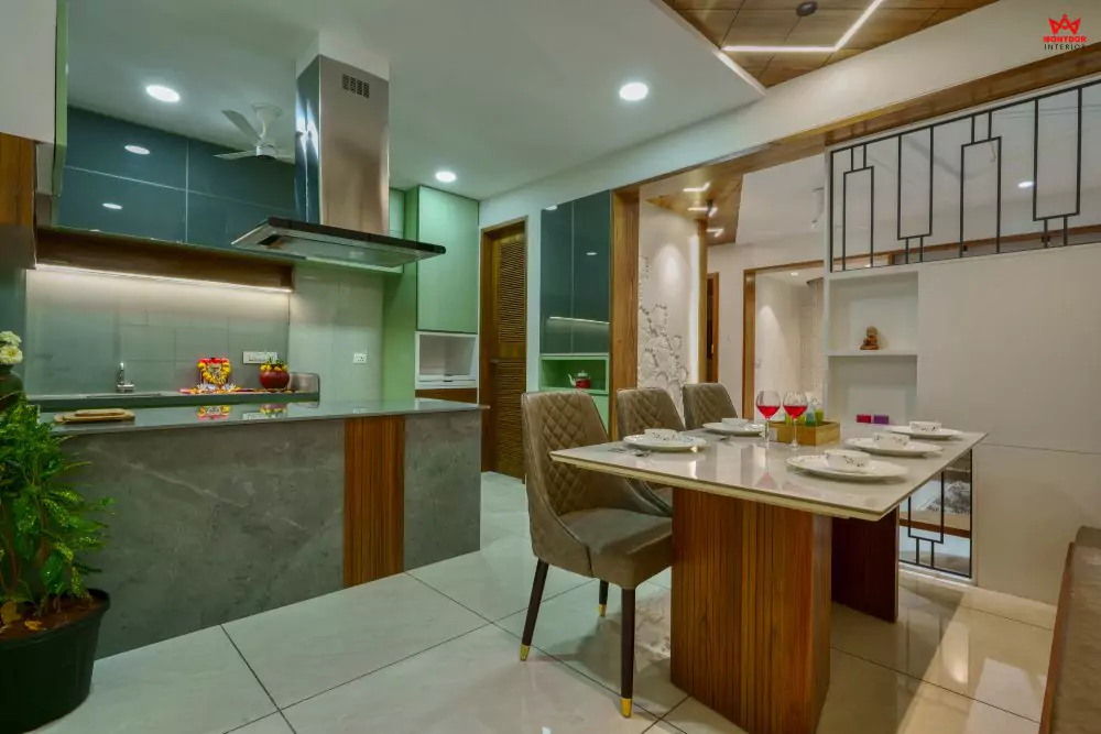 modern kitchen with island